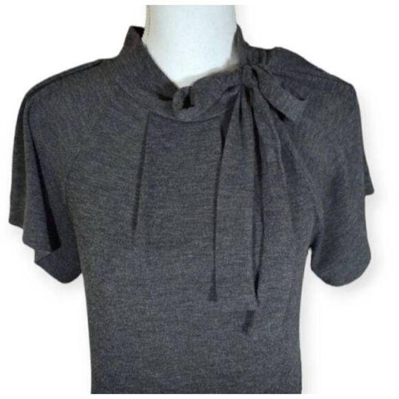 COLLECTIVE CLOTHING GRAY TIE NECK DRESS SZ.S EUC. - Picture 2 of 7